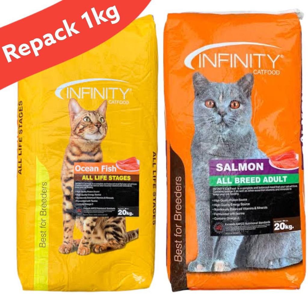 1kg Repacked Infinity Cat Dry Food for All Stages All Breed Adult Shopee Philippines
