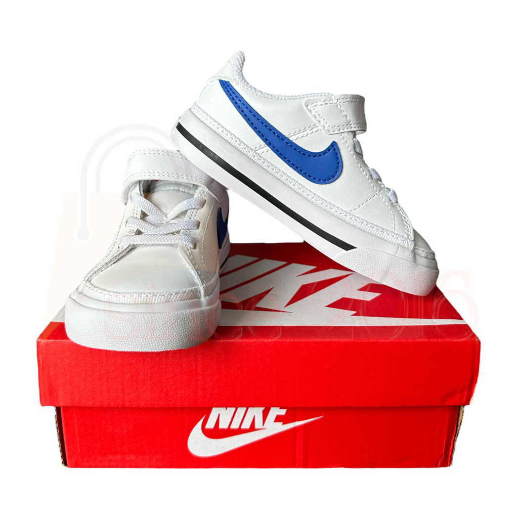 Nike Court Legacy KIDS Shoes (White/Game Royal) | Shopee Philippines