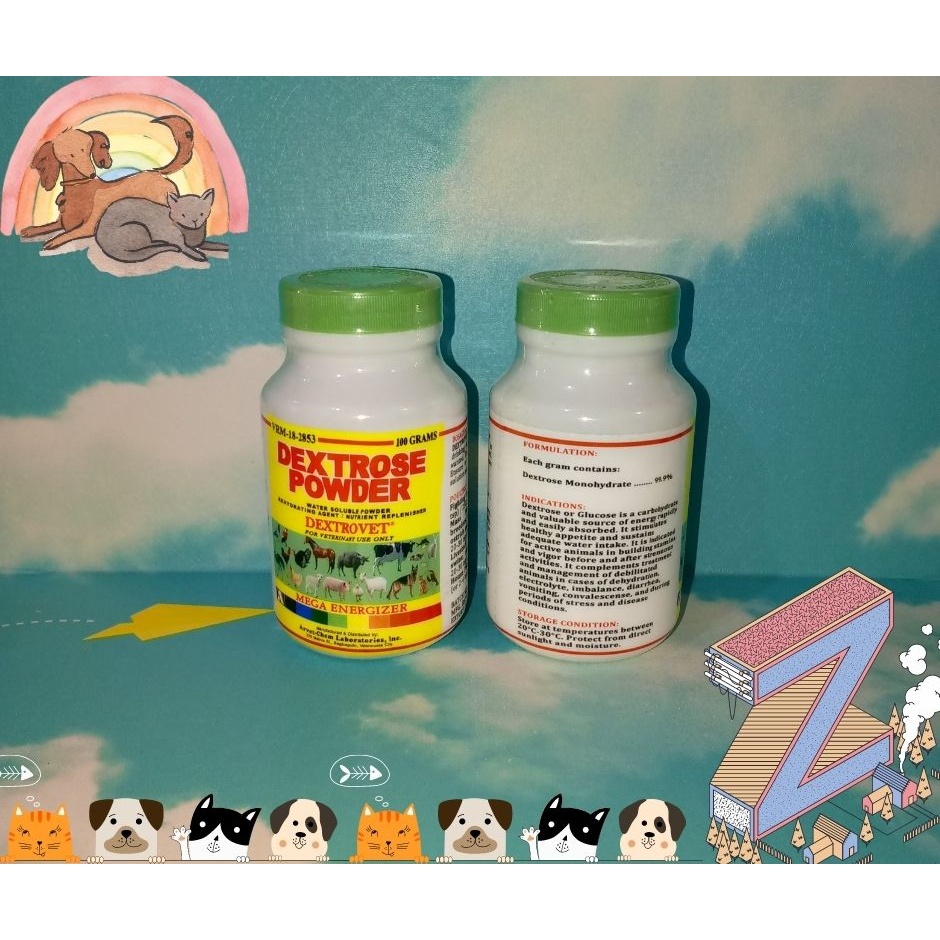 DEXTROVET Dextrose Powder 100g with 1 FREE 3ml SYRINGE | Shopee Philippines