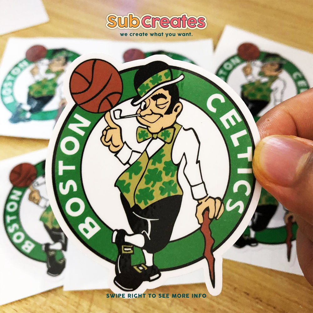 Boston Celtics Logo Nba Sticker Waterproof Vinyl Die Cut By Subcreates