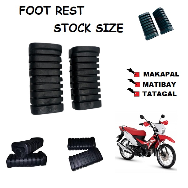 HONDA XRM 110 125 MOTORCYCLE RUBBER FOOTREST FRONT STOCK TYPE DESIGN