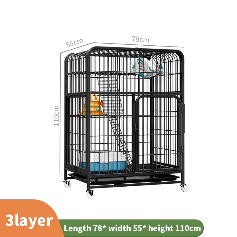 Mobile Cat Cage Large Kulungan Ng Pusa 2 3 4Level Pet Cage Cat House