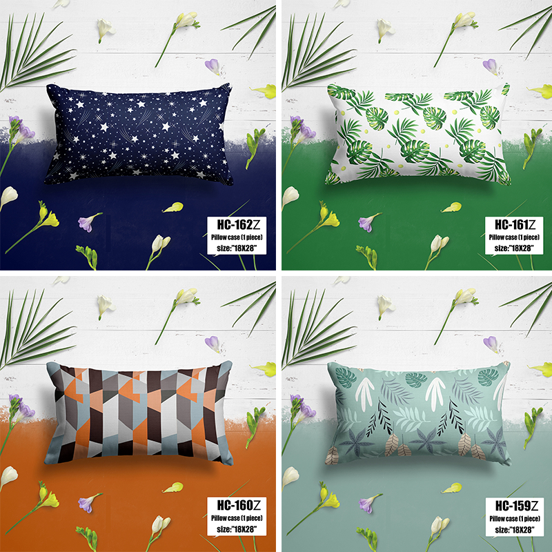 Pillowcase 1PC Canadian Cotton 18x28IN Won't Fade Pleated Design Hotel ...