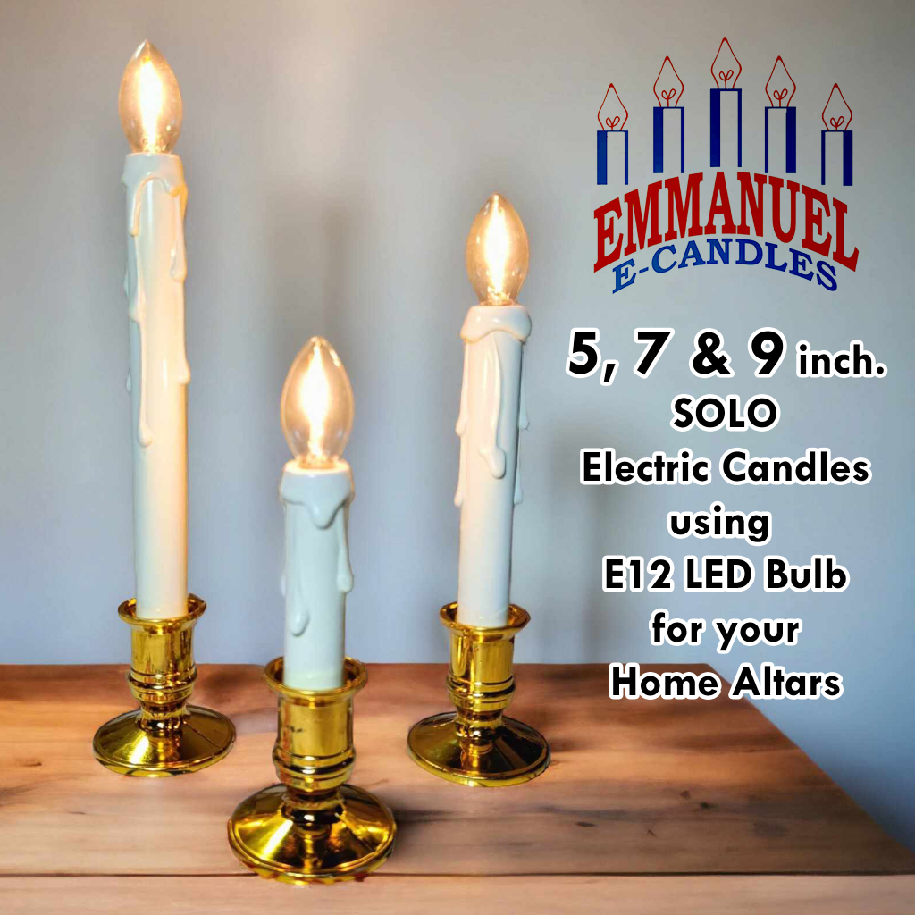 Emmanuel E-Candles | 5, 7 & 9” Handcrafted Devotional Candles | Solo ...