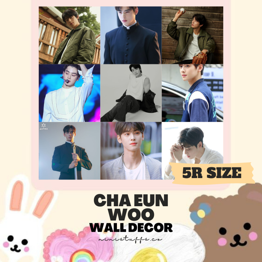 5R SIZE CHA EUN WOO WALL DECOR POSTER HIGH QUALITY WITH FREEBIES