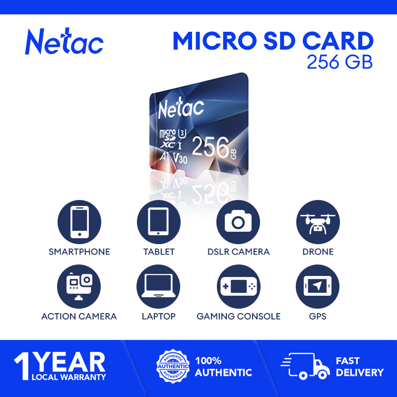 Netac Micro SD Card Ultra Micro SDXC TF Memory Card 256GB | Shopee ...