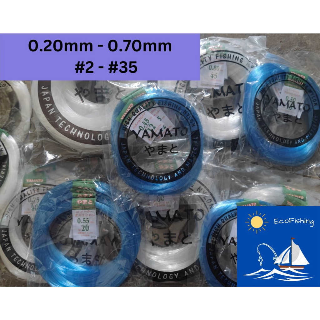 YAMATO (0.20 0.70) Premium Monoline Fishing Line 10 clips/pack JAPAN