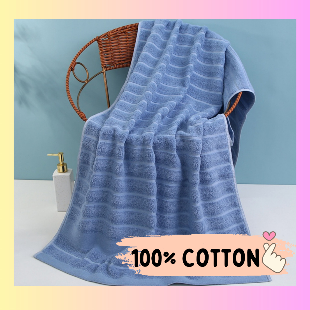 COZY & CO Premium Cotton Bath Towel BIG SIZE Water Absorbent and Quick