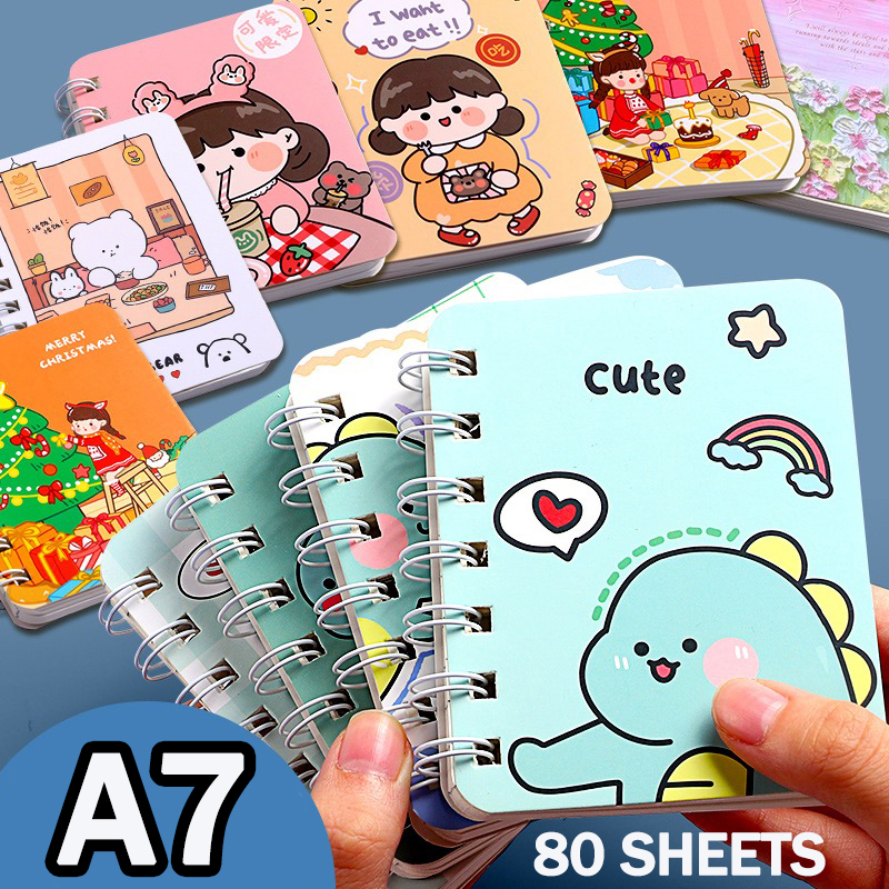 Cartoon Portable Coil Notepad Memo Cute Little Book Mini Notebook ...