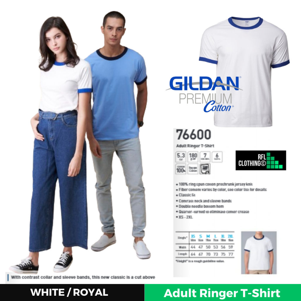 RFL | Gildan Ringer T-Shirt For Men Women Trendy Aesthetic Outfit ...