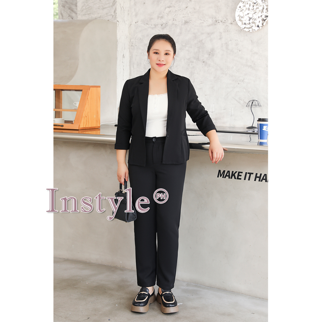 Instyle Plus Size Coord Blazer And Trouser Pants Sets Formal Attire ...