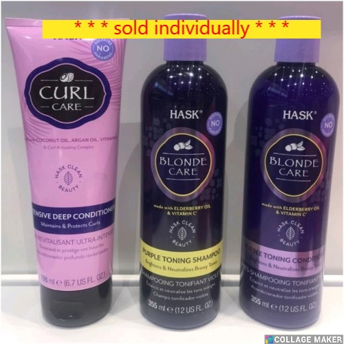 HASK BLONDE CARE 355ml (shampoo / conditioner) * SOLD INDIVIDUALLY * 1 ...