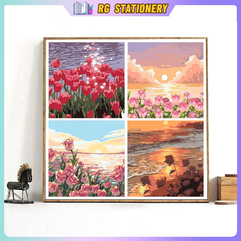 Digital Oil Paint By Numbers 20x 20cm Numbers Painting Living Room Wall