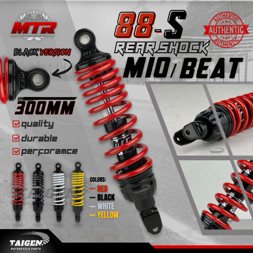 MTR Motorcycle Rear Shock Black A2 Series Mio Sporty M3 Mio i125 Fino ...