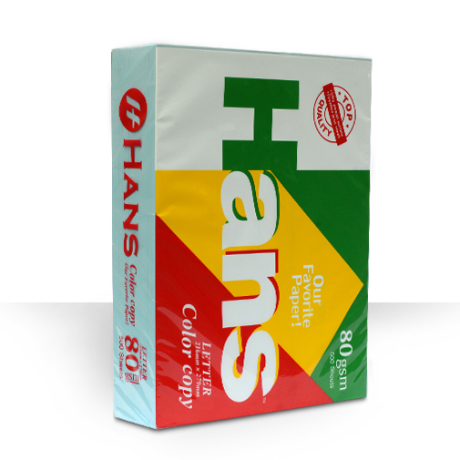 HANS COLORED COPY PAPER 80GSM (Letter / Legal) 5 reams per box | Shopee ...