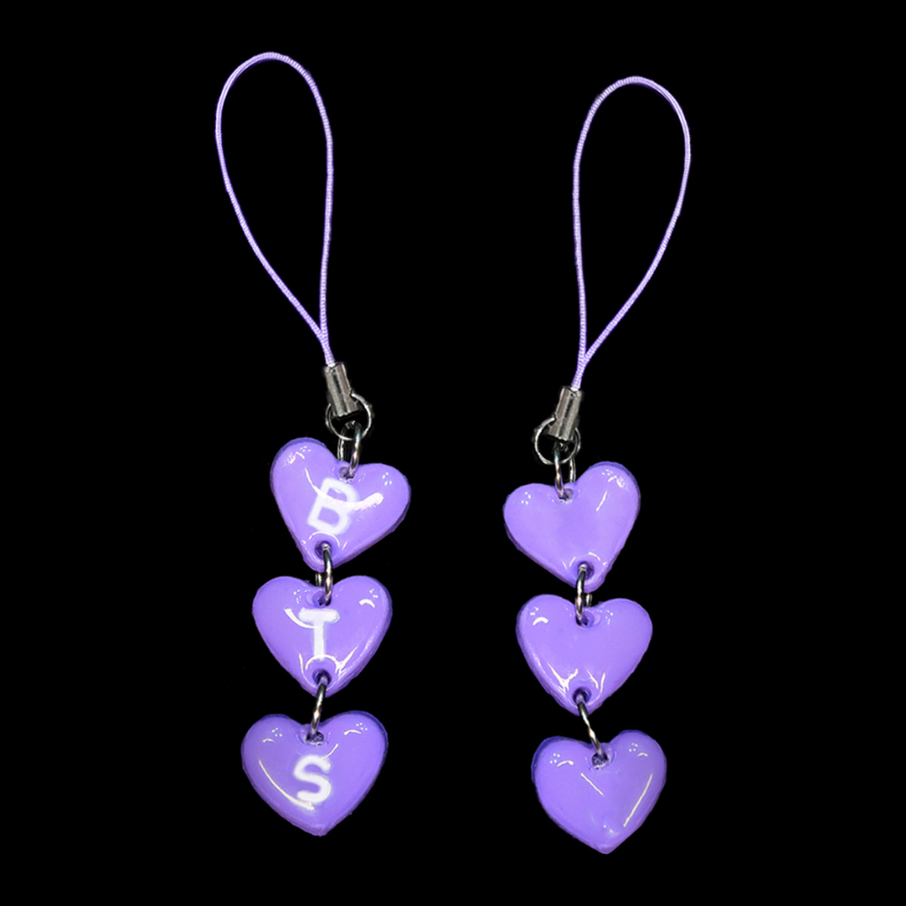 BTS Purple heart polymer clay keychains | Shopee Philippines