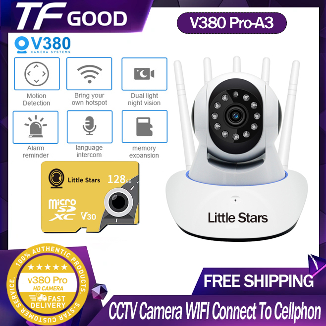 V380 Pro Night Vision HD 1080P Wireless IP Security CCTV camera wifi ...