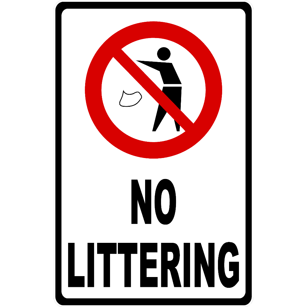 No Littering/ Bawal Magtapon ng Basura Signages (A4 Laminated Size ...