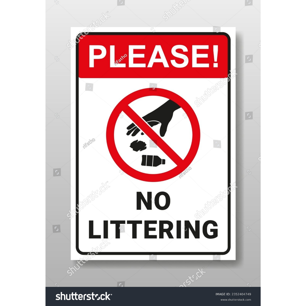 No Littering/ Bawal Magtapon ng Basura Signages (A4 Laminated Size ...