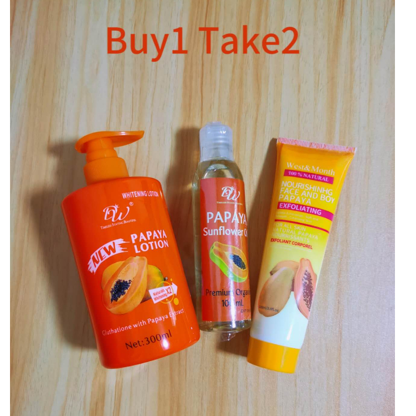 Buy1 Take2 DW Papaya Lotion & DW Papaya Sunflower Oil & Papaya