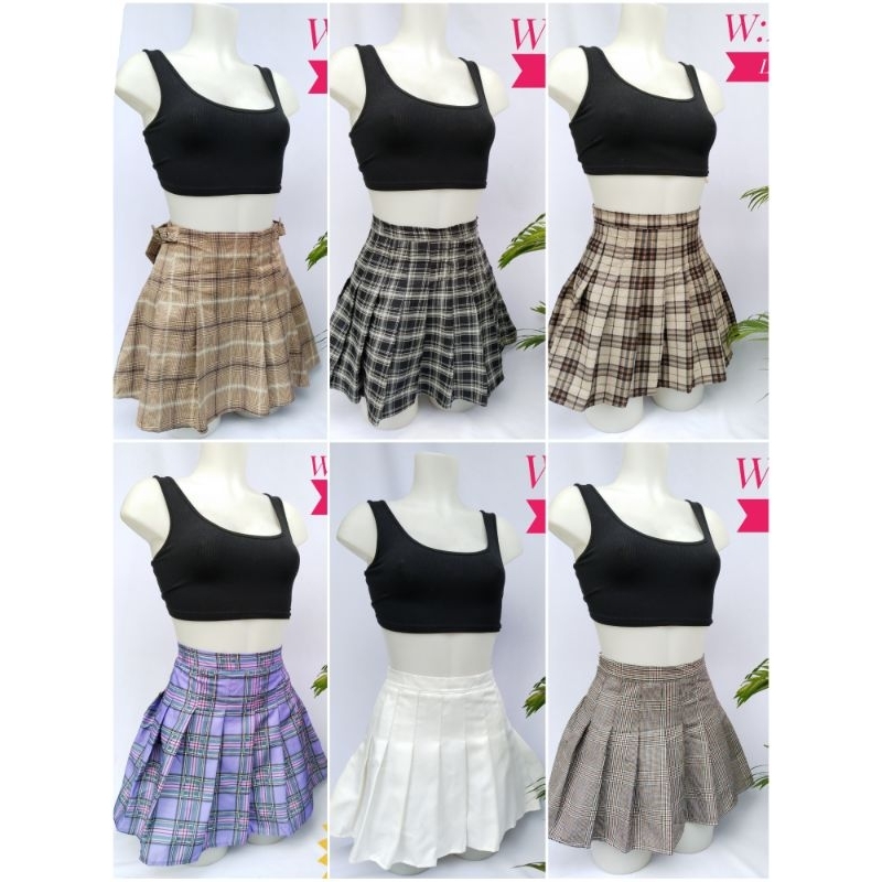 Checkered skirt shopee hotsell