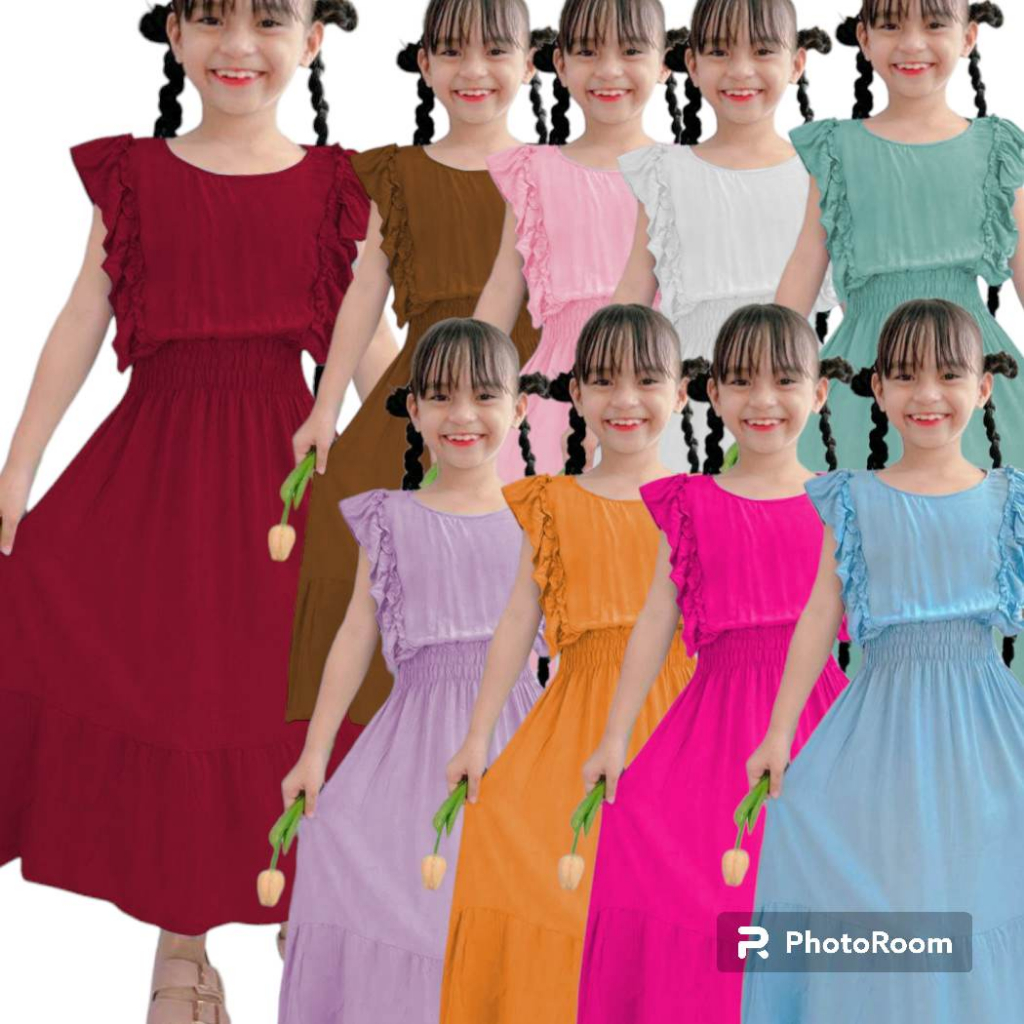 MCS FCUNODA Alangan MAXI DRESS For KIds 6-12 YEars Old (Model 9 Years ...
