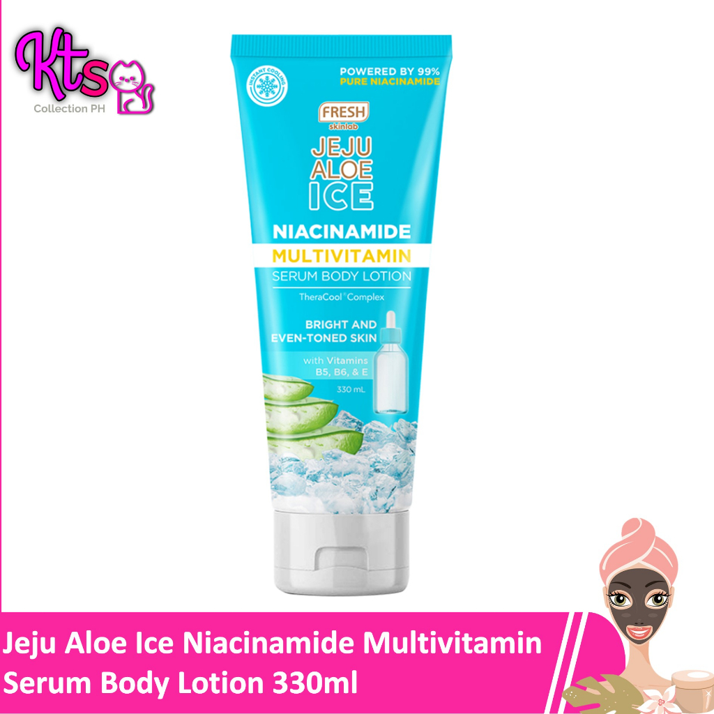 Fresh Jeju Aloe Ice Niacinamide Multivitamin Serum Body Lotion 330ml
