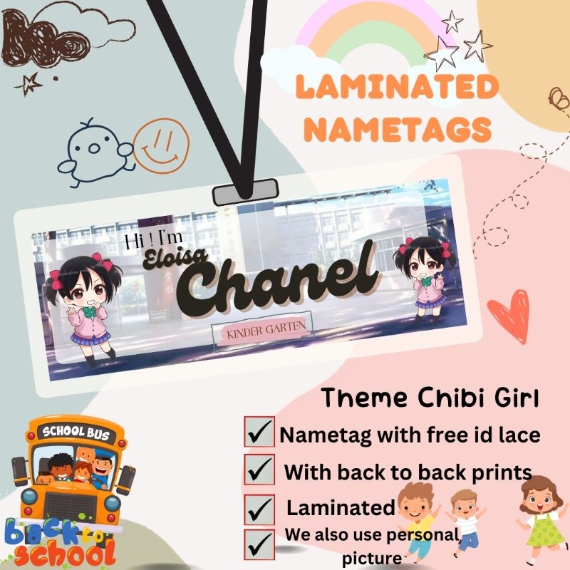 Personalized Laminated Nametag/Nameplates with free id lace Shopee