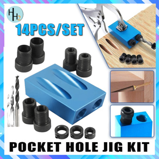 Pocket Hole Jig Kit System Mini Wood Jig Step Drill Bit 6/8/10mm