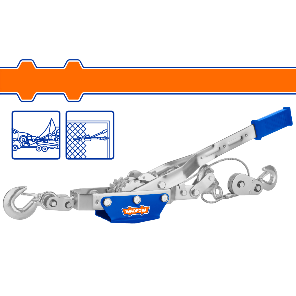 WADFOW by Winland 2T/4T Wire Rope Ratchet Double Hook Lifting Tool Hand