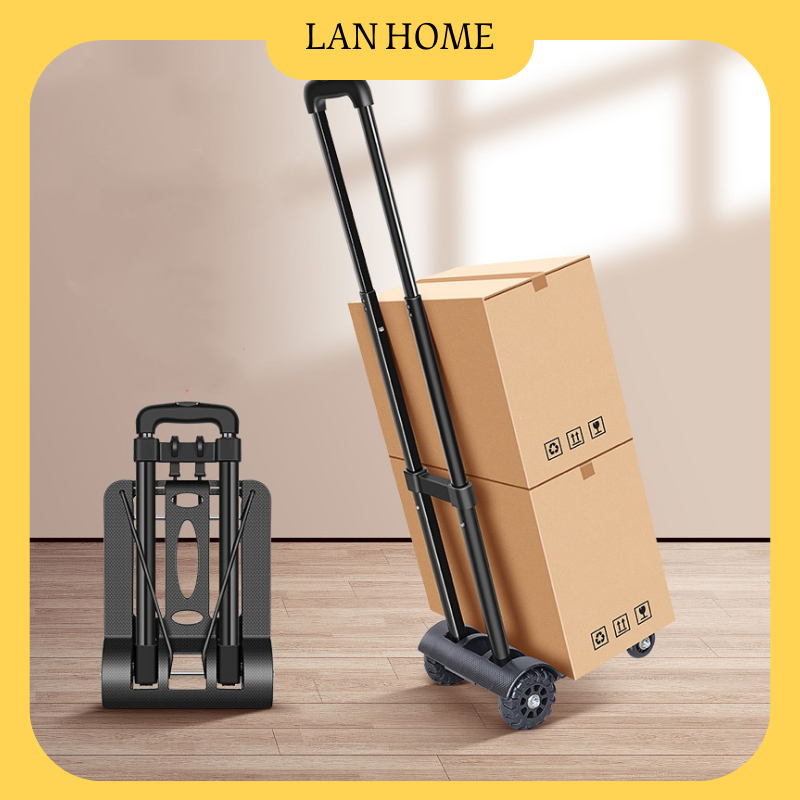 Trolley Foldable Heavy Duty Cart Hand Truck With Strap Alloy Rod