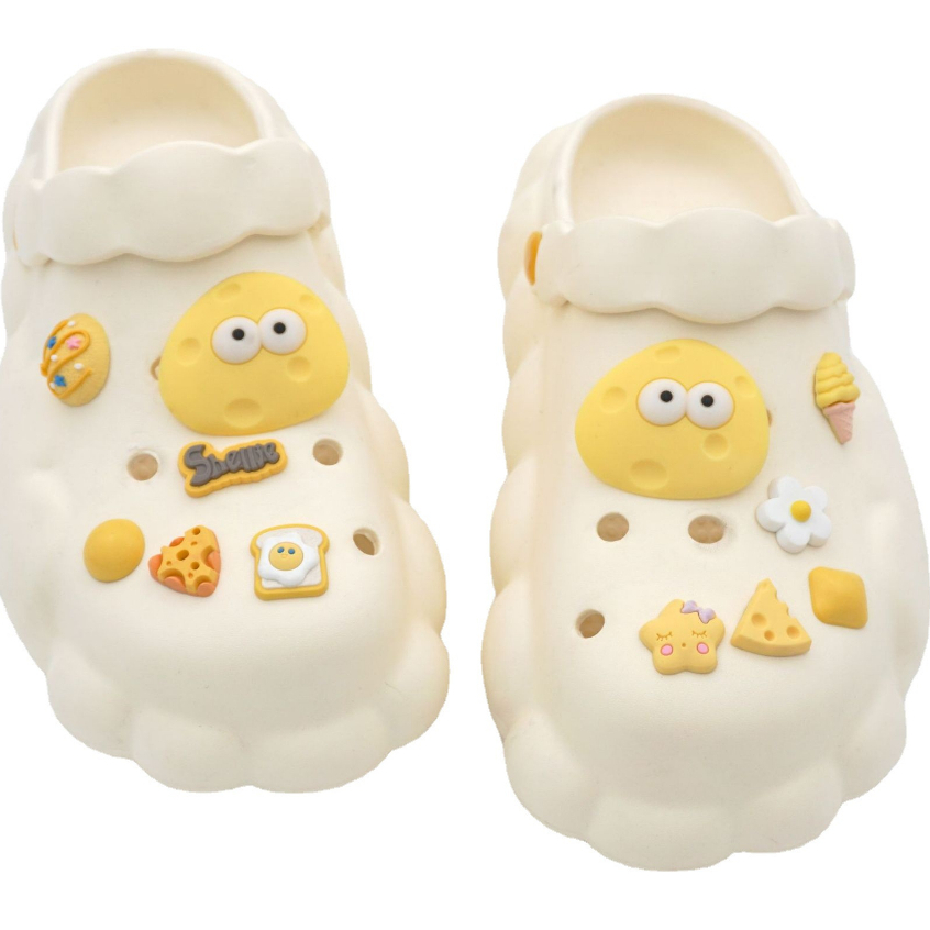 cheese set 12pcs Shoes Accessories Jibbitz for crocs cute shoes