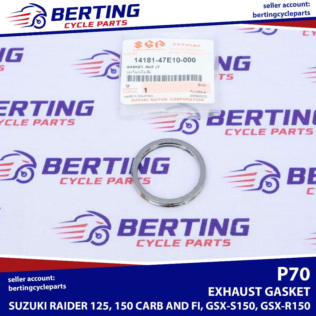 SGP EXHAUST GASKET Suzuki Raider 125 150 Carb and FI GSXS150 GSXR150