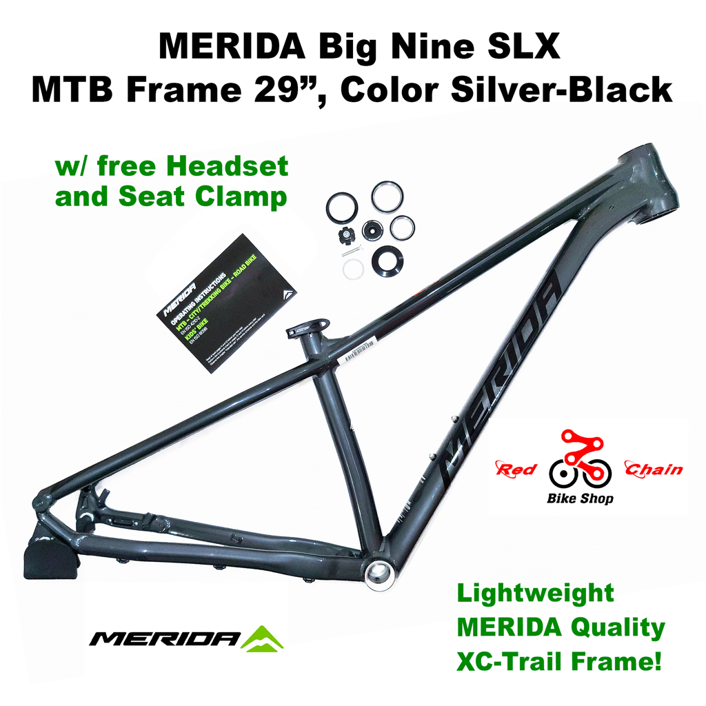 MERIDA Big Nine SLX MTB Frame 29 Dark Silver Black Size Small 14.5 Legit Shopee Philippines