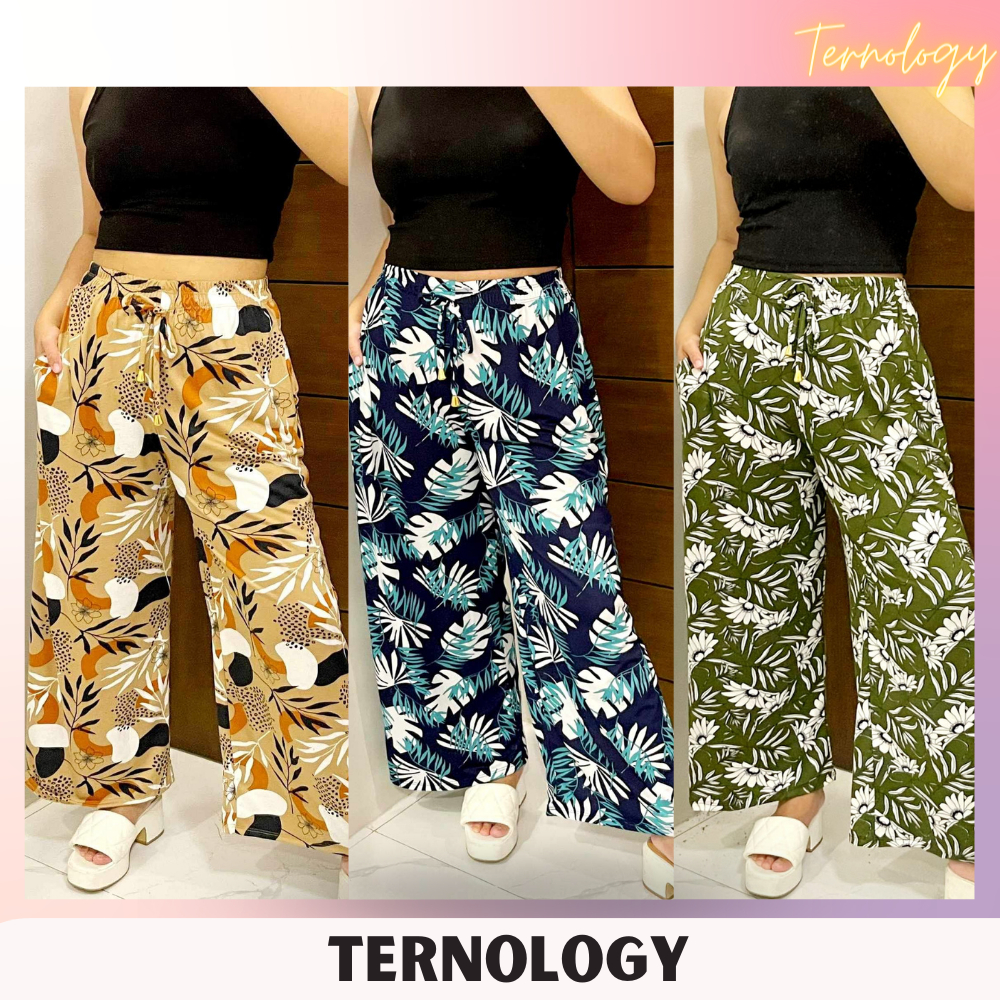 PRINTED SQUARE PANTS / LONG TOKONG / WIDE LEG FOR WOMEN / PLUS SIZE ...