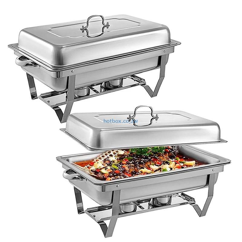 Stainless Steel Chafing Dish Buffet Chafes Set with Foldable Frame