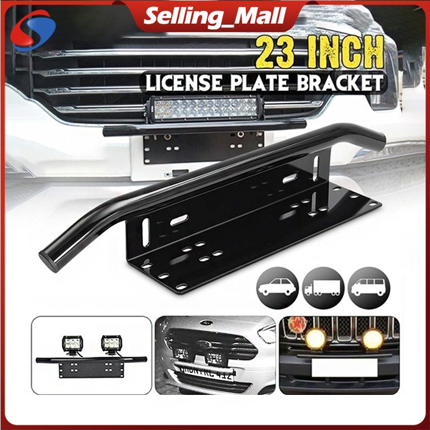 Universal Car Licence Plate Holder Bull Bar Front Bumper Bracket Frame