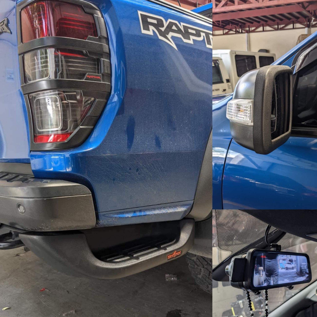 Ford Ranger Raptor 2019 to 2021 Bed Step Shark Side Step Board Rear ...