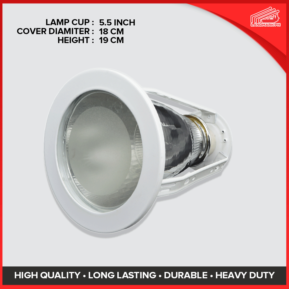 Recessed Pinlight Housing Beehive / LED E27 Fixture / Frosted Glass ...