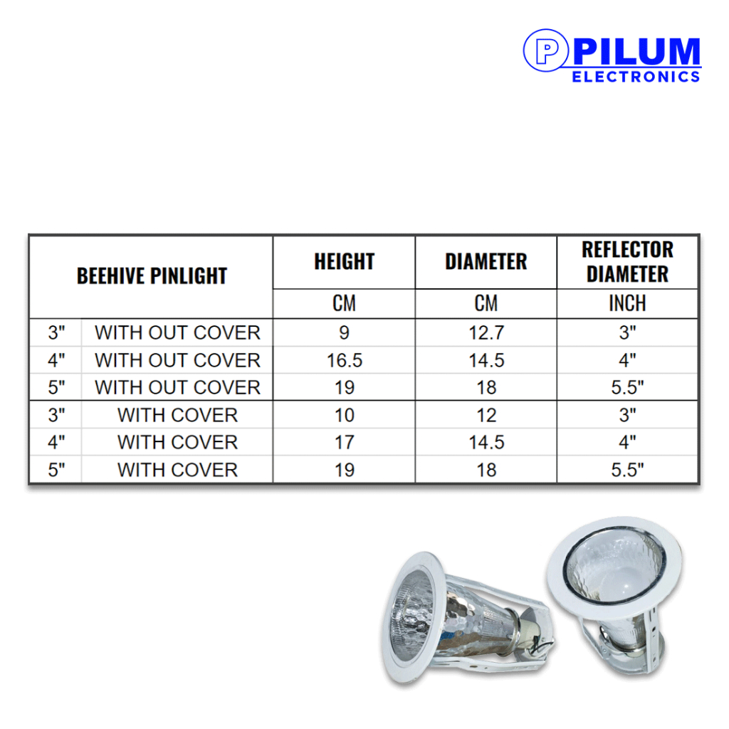 PILUM Pinlight Housing Beehive Recessed / LED E27 Fixture / Frosted ...