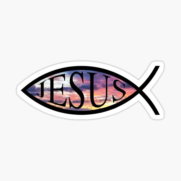 JESUS FISH CHRISTIAN VINYL STICKER WATERPROOF HIGH QUALITY MOTORCYCLE ...