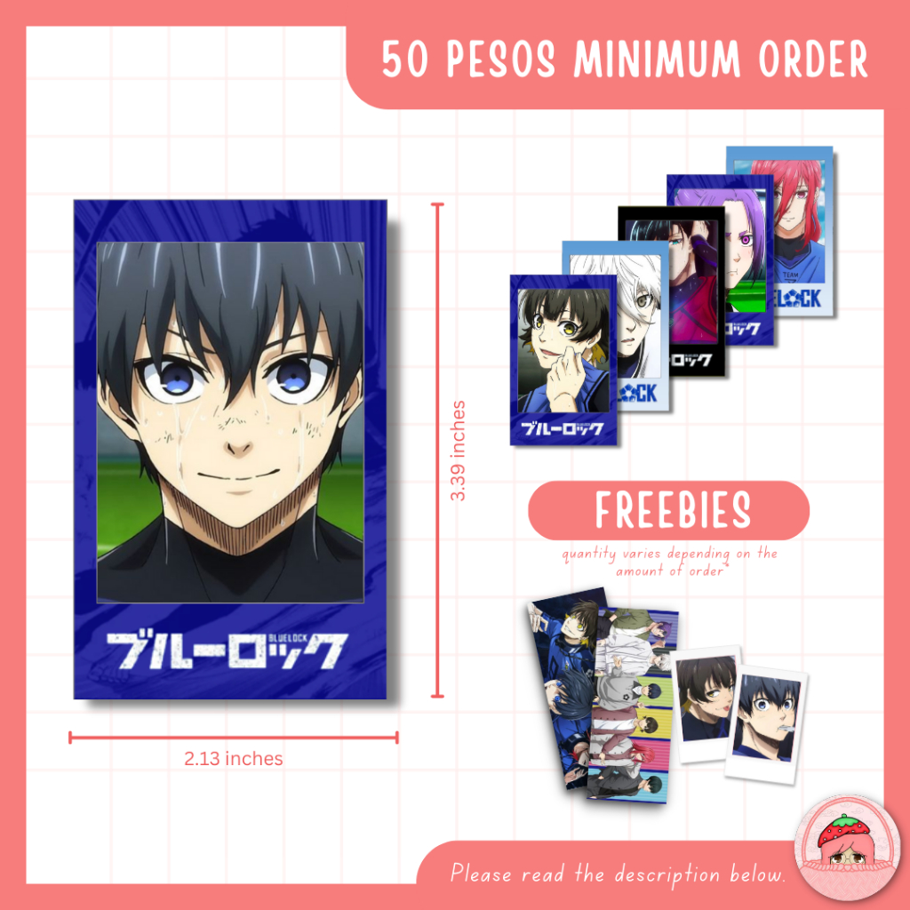 [3 PCS SET] BLUE LOCK ANIME POLA PART 1 OF 2 PC PHOTOCARDS UNOFFICIAL ...