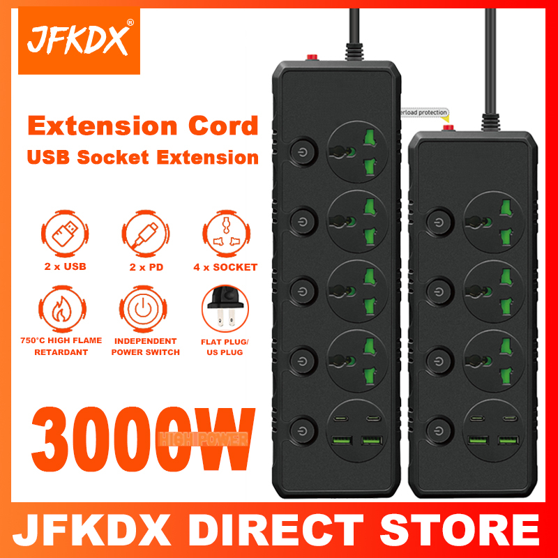 [Freebie] Extension Cord Power Strip Plug With USB Type C Extension ...