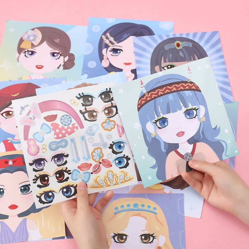 Sticker Book Dress Up Sticker Paper Doll Dress Up Goo Card Sticker