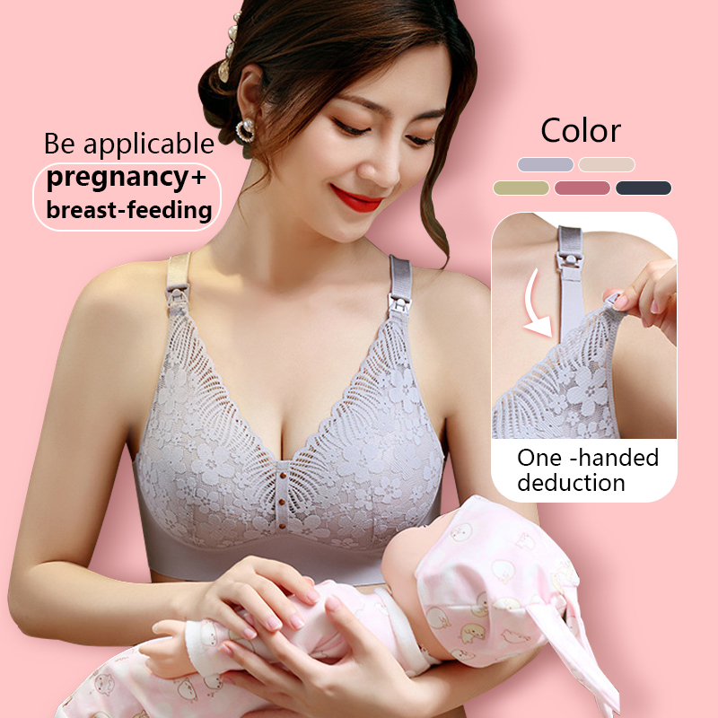 Nursing Bra Maternity Breastfeeding Bra Breathable Seamless Pregnancy