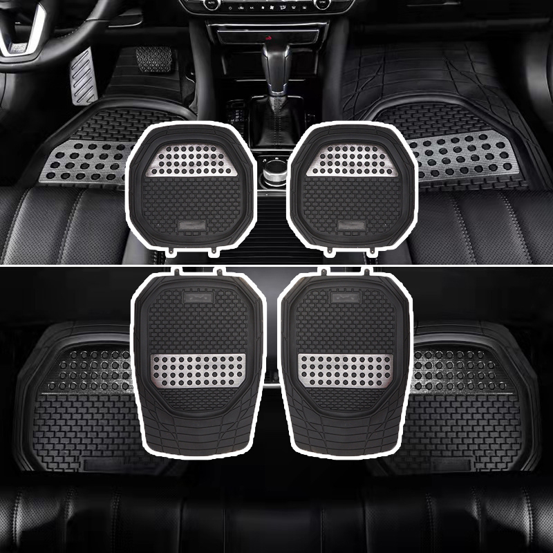4pcs/set Universal Rubber Car Matting PVC Car Auto Floor Mats Heavy