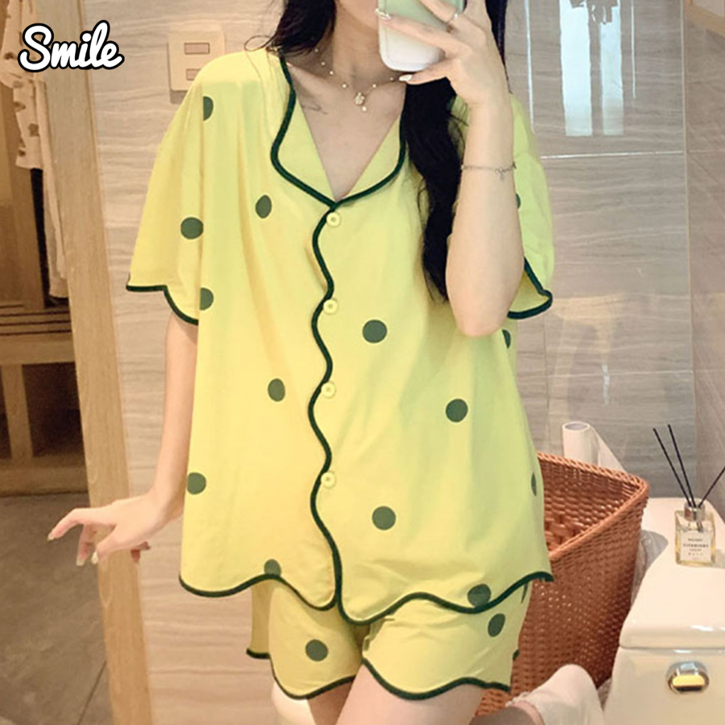 Smile 2024 Fashion cotton pajamas cartton style terno pambahay for
