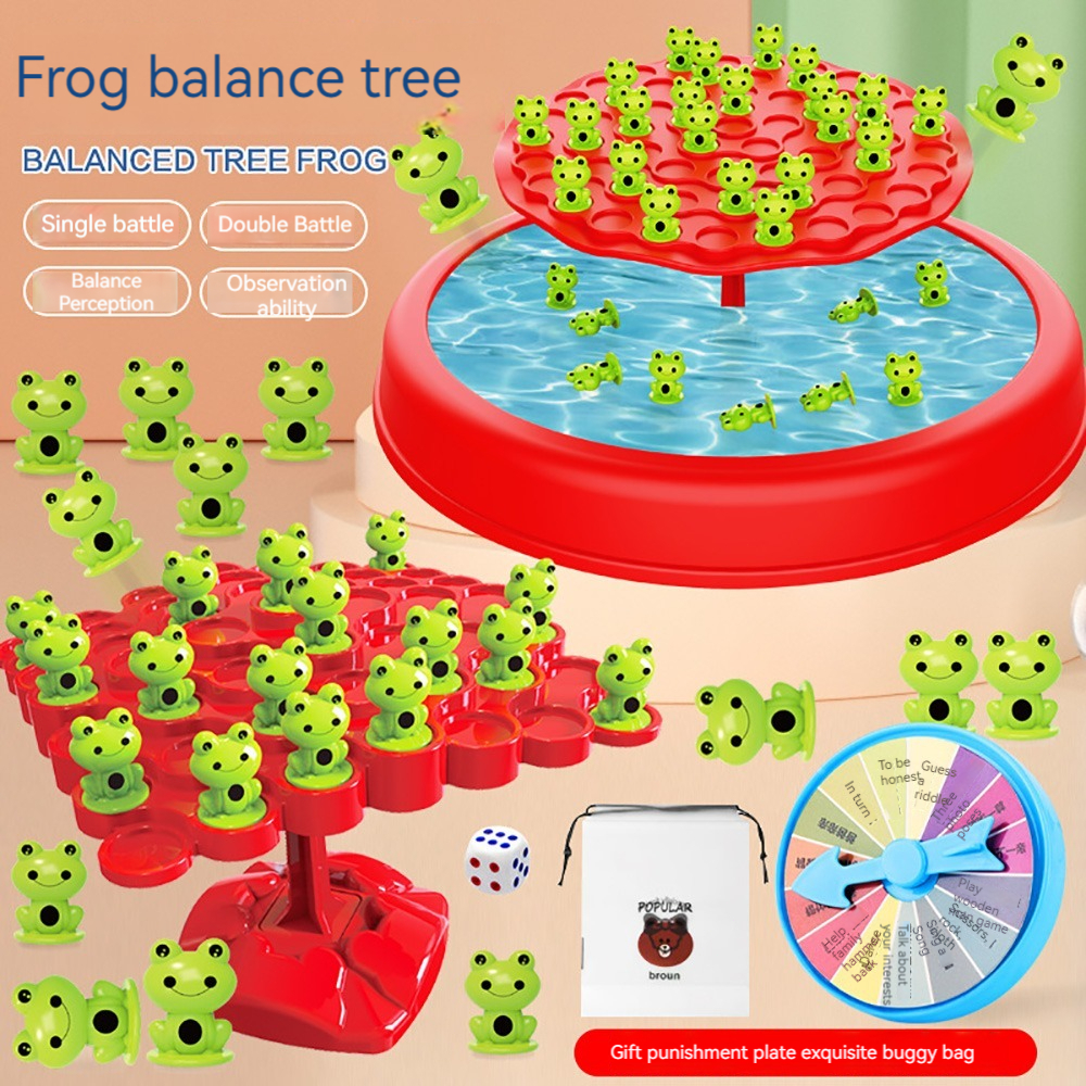 Educational Parent-Kid Interaction Learning Toys Tree Balance Frog Math ...