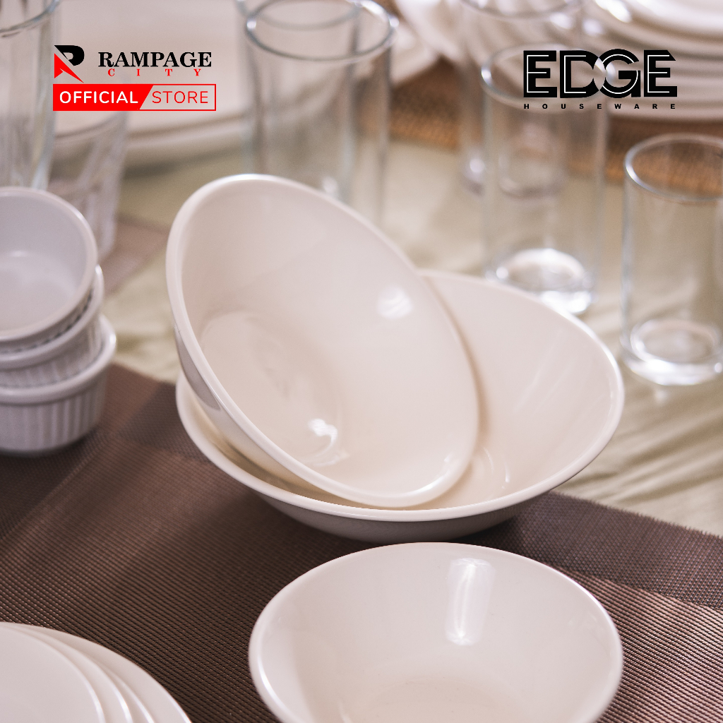 Edge Ceramic Soup Bowl set of 6, Cereal Bowls Set, Chip Resistant ...