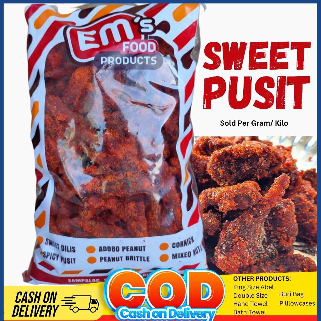 Dried Pusit Sweet and Spicy flavor ( dried squid ) 120 grams Sweet